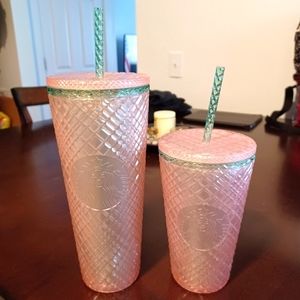 Starbucks Tumblr cups 24oz and one 16oz lot of 2 new.